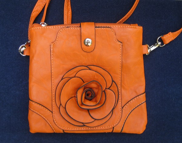 Orange Mini-Purse w/Cell Phone Pouch